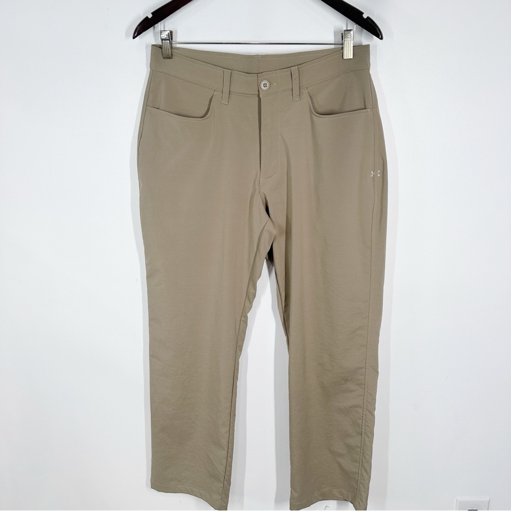 Under Armour UA Tech Golf Pants 32x30 Loose Fit Khaki
